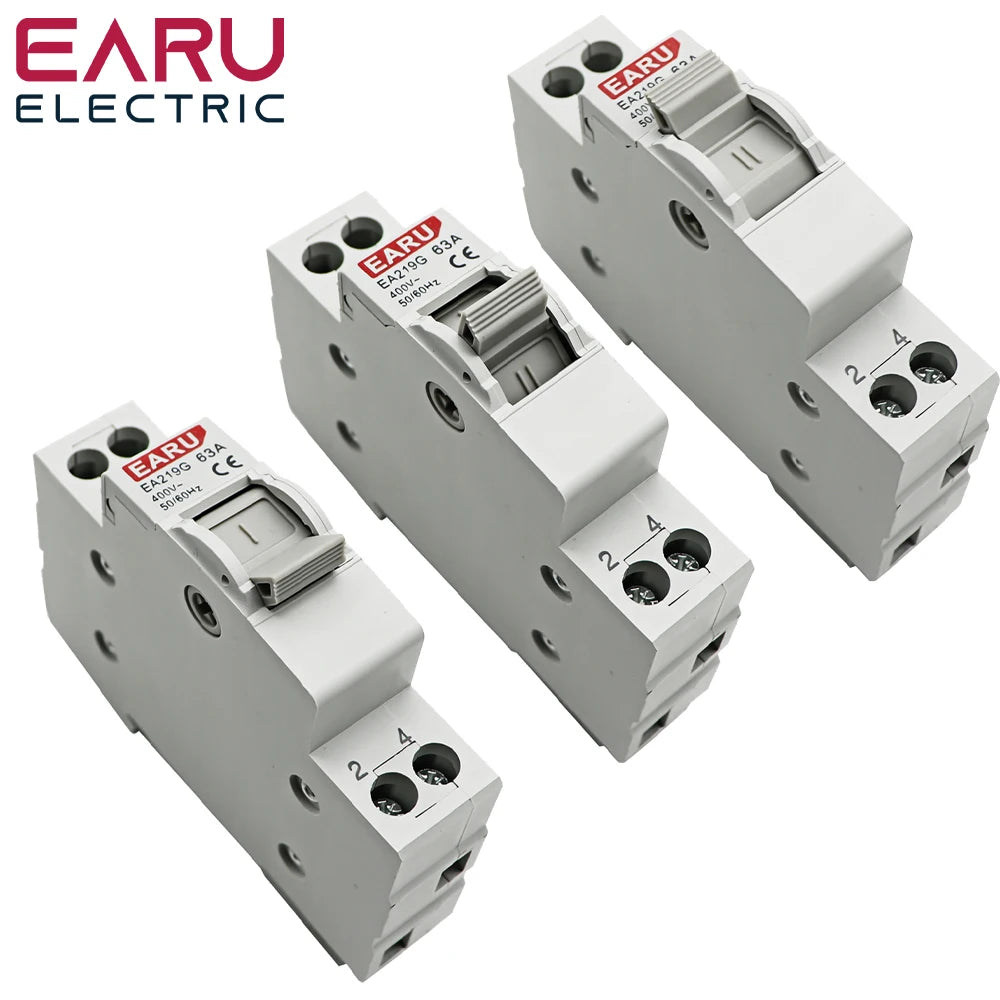 1P 2P 3P 4P 40A 63A MTS Dual Power Manual Transfer Interlock Circuit Breaker Din Rail Isolating Discounnecting Switch by 54 Energy - Renewable Energy Store