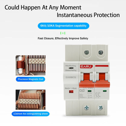 1P 2P 3P 4P TUYA APP WIFI Circuit Breaker Timer Voice Remote Control Smart Life Automatic Intelligent Interruptor WIFI Switch by 54 Energy - Renewable Energy Store