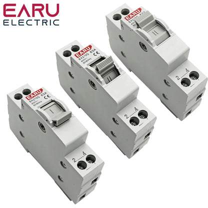 1P 40A 63A MTS Dual Power Manual Transfer Interlock Circuit Breaker Din Rail Isolating Discounnecting Switch by 54 Energy - Renewable Energy Store