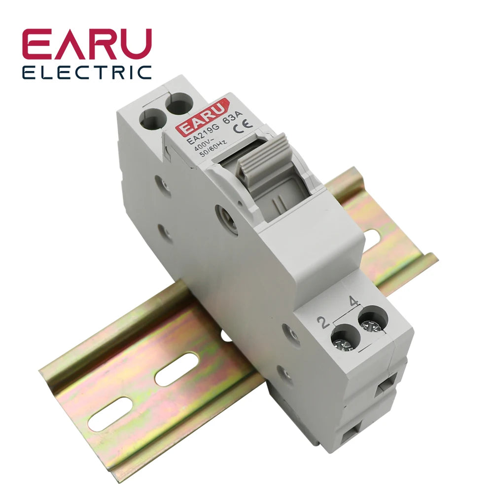 1P 40A 63A MTS Dual Power Manual Transfer Interlock Circuit Breaker Din Rail Isolating Discounnecting Switch by 54 Energy - Renewable Energy Store