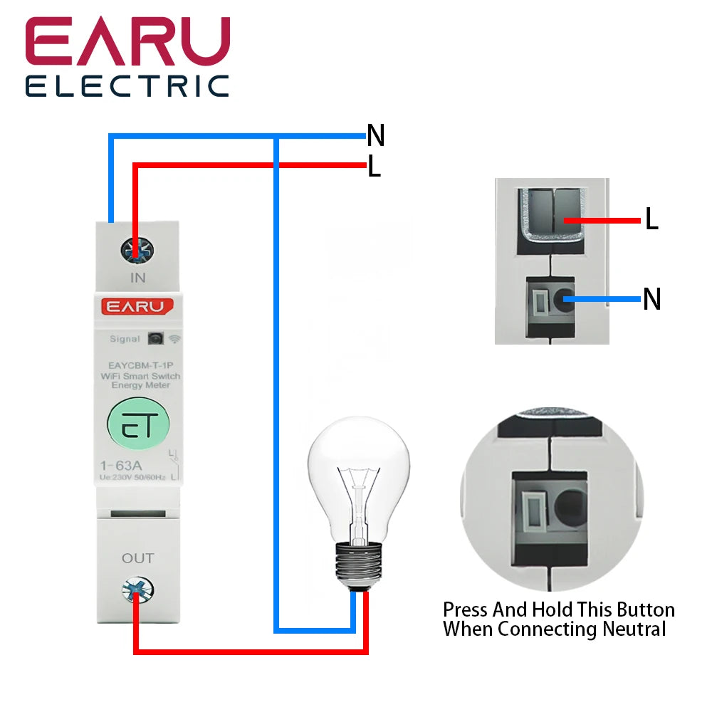 1P TUYA APP Zigbee WIFI Smart Energy Power Consumption kWh Meter Circuit Breaker Time Relay Switch Leakage Voltage Protection by 54 Energy - Renewable Energy Store