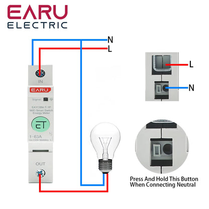 1P TUYA APP Zigbee WIFI Smart Energy Power Consumption kWh Meter Circuit Breaker Time Relay Switch Leakage Voltage Protection by 54 Energy - Renewable Energy Store