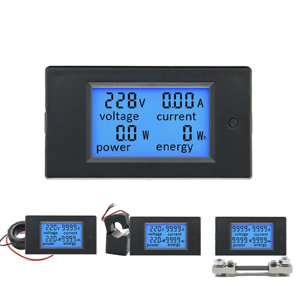 20A 100A AC 80-260V DC 6.5-100V Digital LED Display Voltmeter Ammeter Wattmeter Power Energy Meter 12V 24V 110V 220V Volt Tester by 54 Energy - Renewable Energy Store