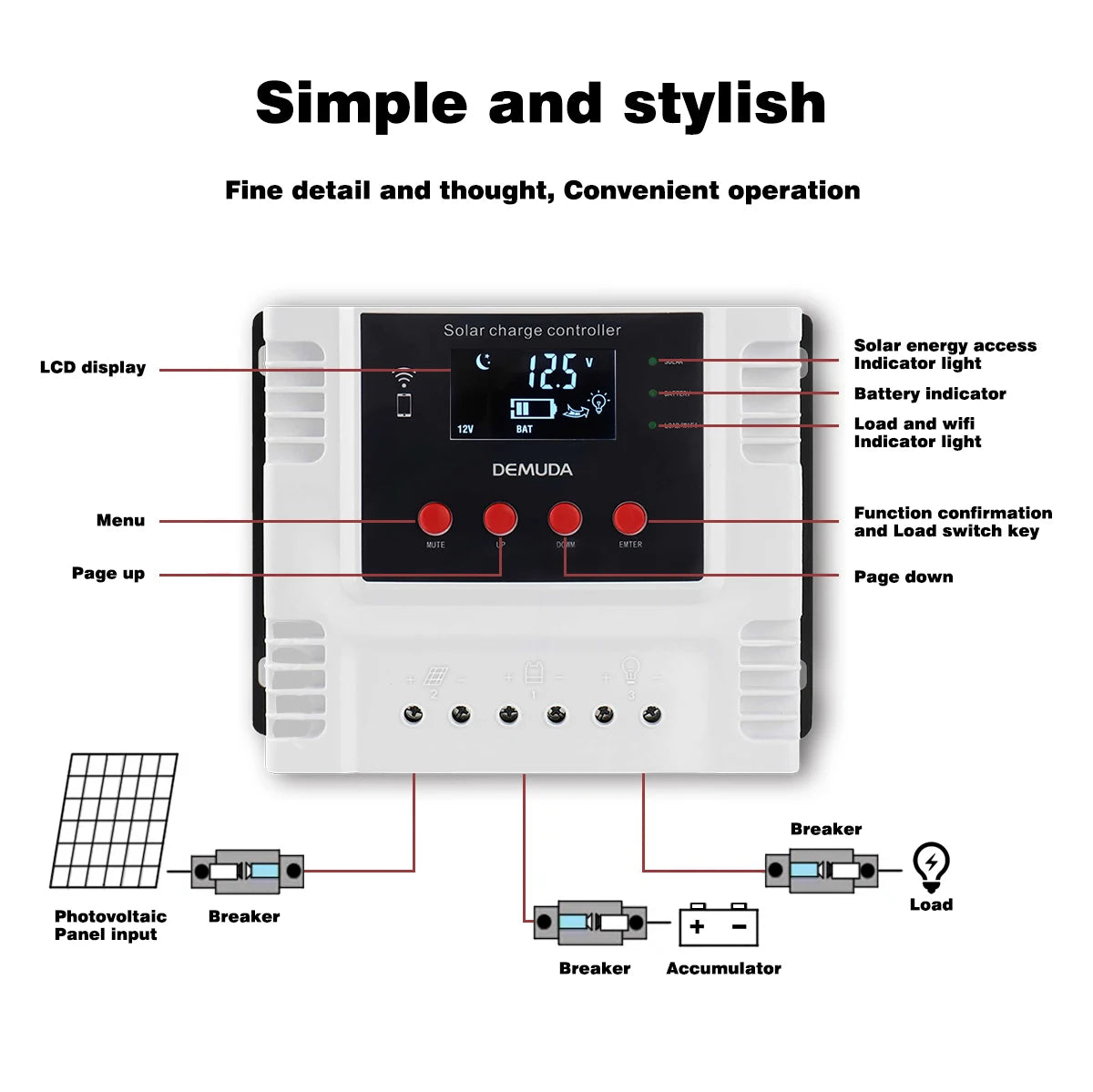 20A 30A 40A 50A 60A Solar Charge Controller With WiFi APP Control For 12V 24V 48V Battery by 54 Energy - Renewable Energy Store