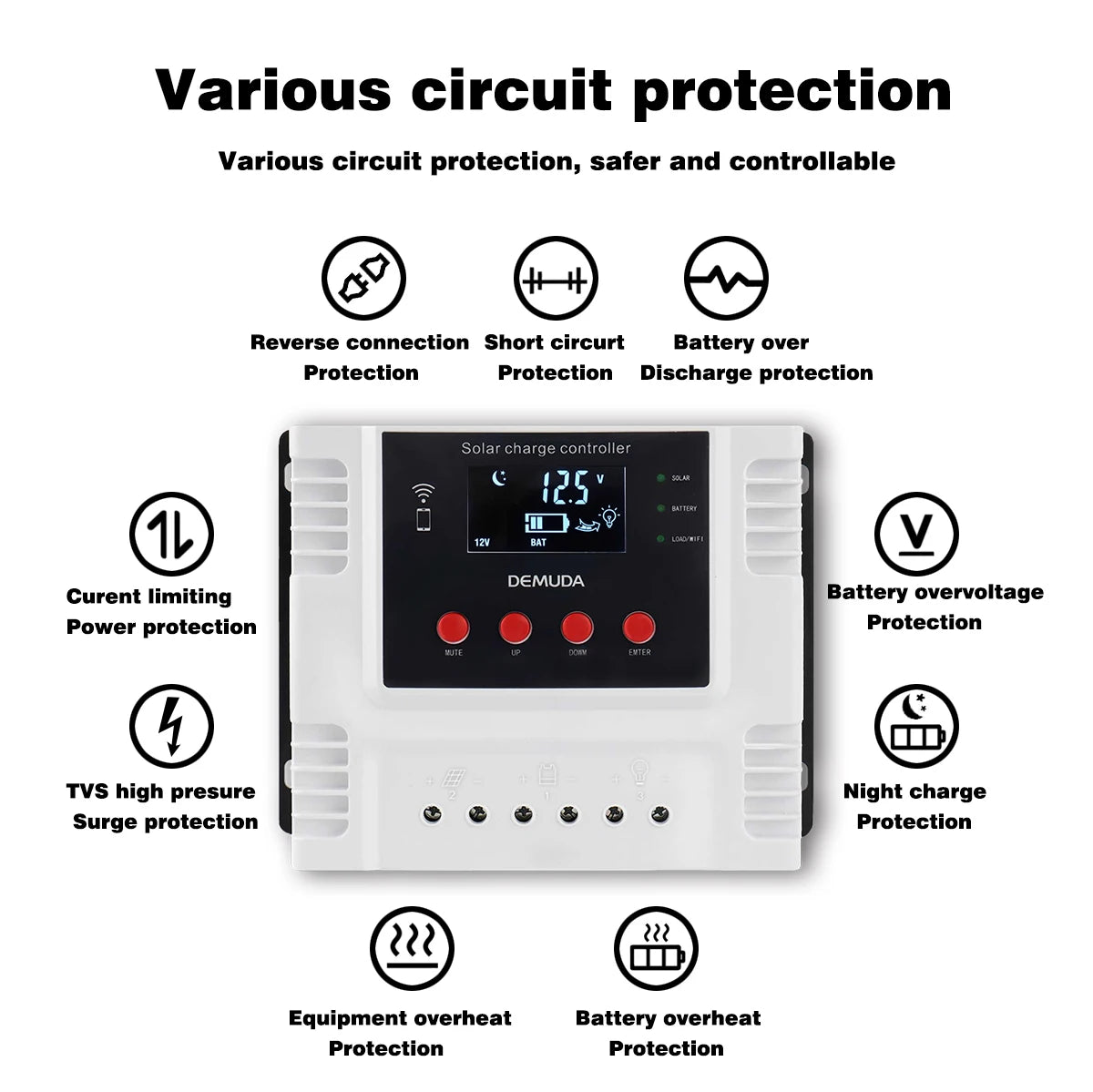 20A 30A 40A 50A 60A Solar Charge Controller With WiFi APP Control For 12V 24V 48V Battery by 54 Energy - Renewable Energy Store