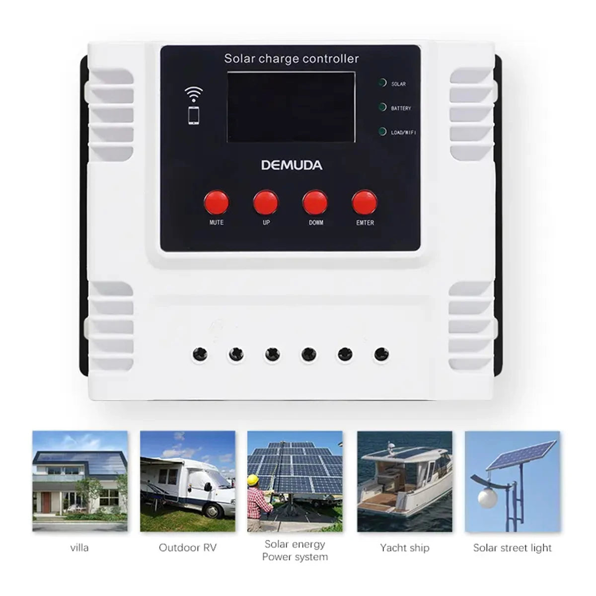 20A 30A 40A 50A 60A Solar Charge Controller With WiFi APP Control For 12V 24V 48V Battery by 54 Energy - Renewable Energy Store