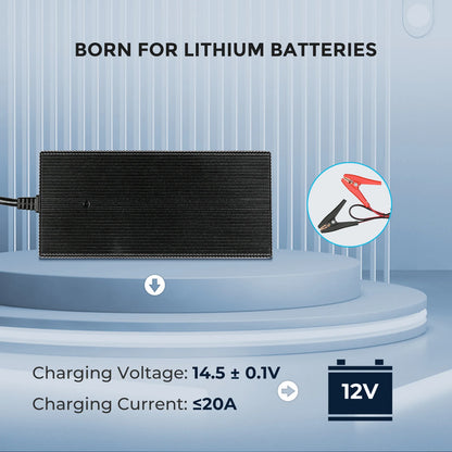 20A LFP 240V 12V AC Battery Charger For Lithium Iron Battery by 54 Energy - Renewable Energy Store