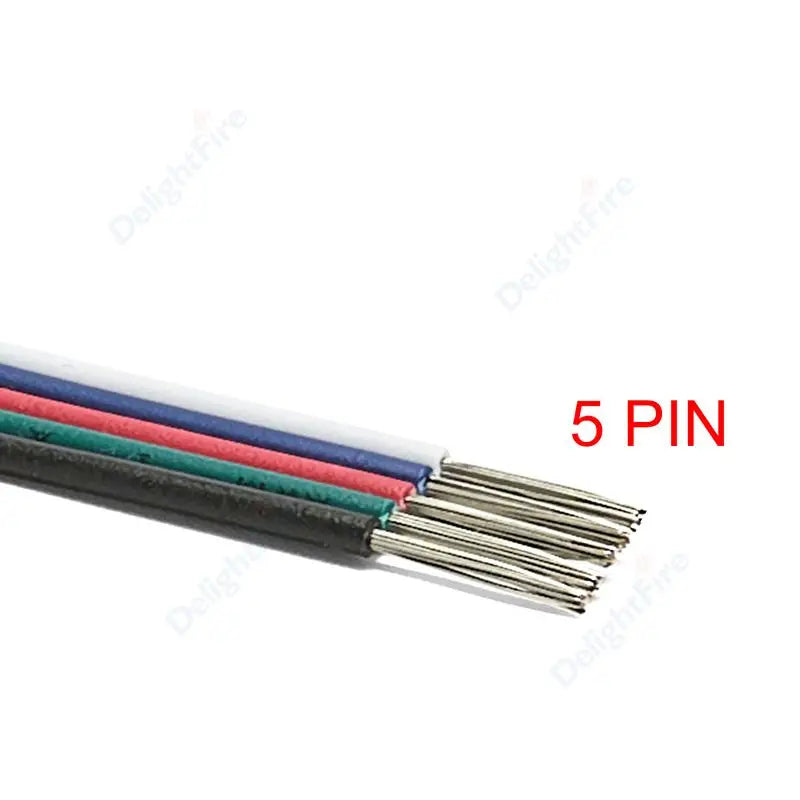 22 20 18 AWG 5Pin 12V Electronic Cable for RGBW LED Strip Lights by 54 Energy - Renewable Energy Store