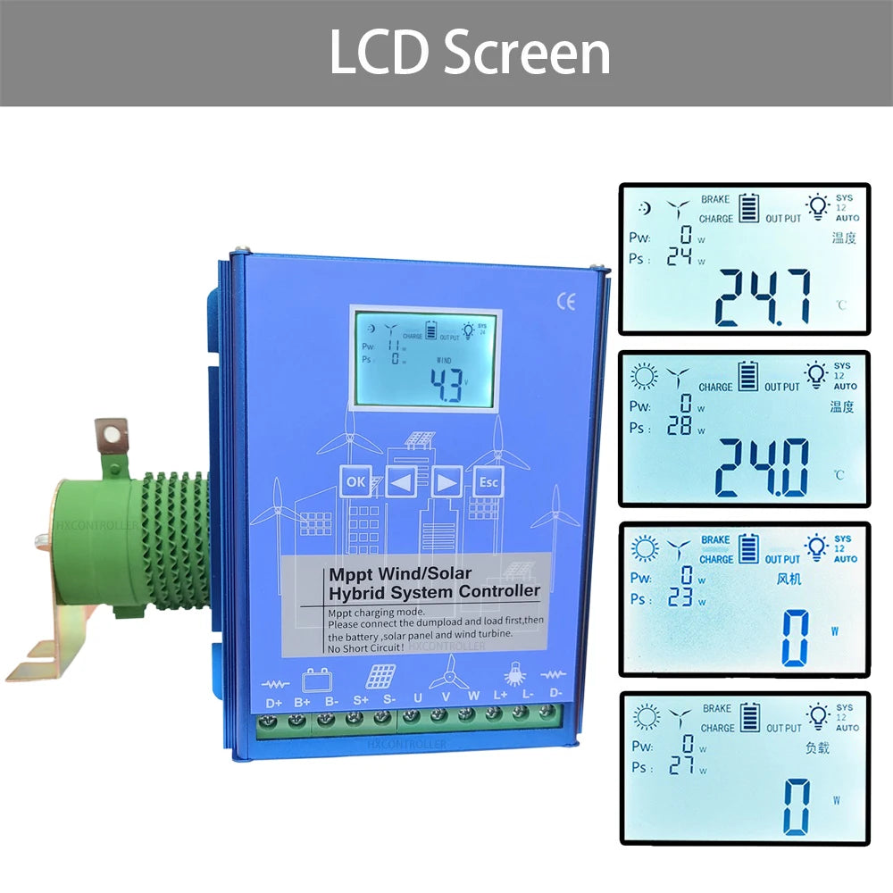 2200W MPPT Hybrid Wind Solar Charge Controller 12V 24V 48V Regulator by 54 Energy - Renewable Energy Store