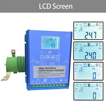 2200W MPPT Hybrid Wind Solar Charge Controller 12V 24V 48V Regulator by 54 Energy - Renewable Energy Store