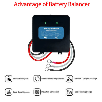 24V Solar System Battery Voltage Equalizer Balancer for 2X 12V Batteries by 54 Energy - Renewable Energy Store