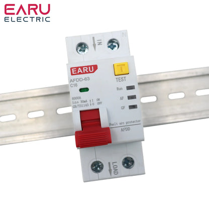 2P 220V AFDD 63 AFCI Arc Fault Protector Device RCBD Circuit Breaker Interrupted Overload Earth Leakage Short Circuit Protection by 54 Energy - Renewable Energy Store