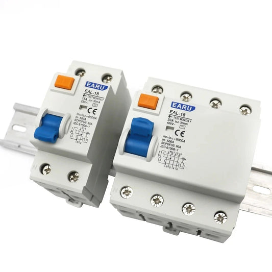 2P 4P 10/30/100/300mA Type AC RCCB RCD ELCB Electromagnetic Residual Current Circuit Breaker Differential Breaker Safety Switch by 54 Energy - Renewable Energy Store