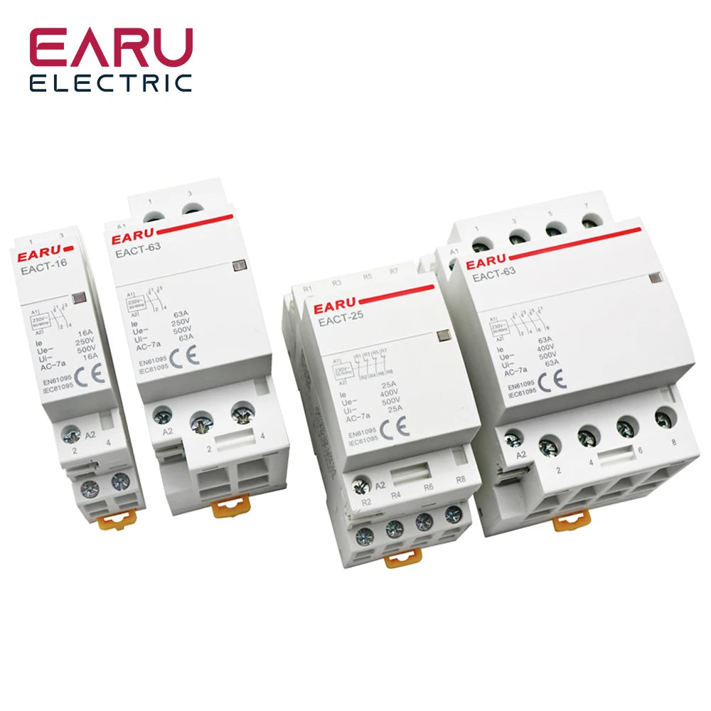 2P 4P 16A 20A 25A 32A 50A 40A 63A AC 220V 50 60Hz Din Rail Household Modular AC Contactor Switch Controller DIY Smart Home Hotel by 54 Energy - Renewable Energy Store