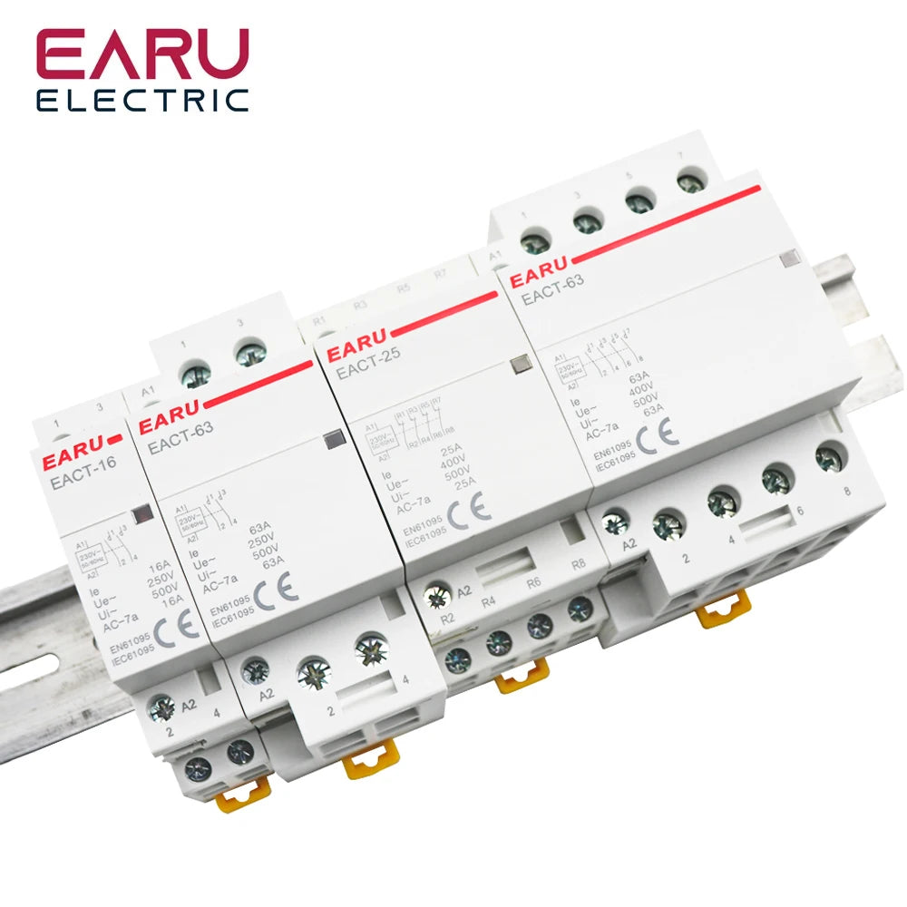 2P 4P 16A 20A 25A 32A 50A 40A 63A AC 220V 50 60Hz Din Rail Household Modular AC Contactor Switch Controller DIY Smart Home Hotel by 54 Energy - Renewable Energy Store