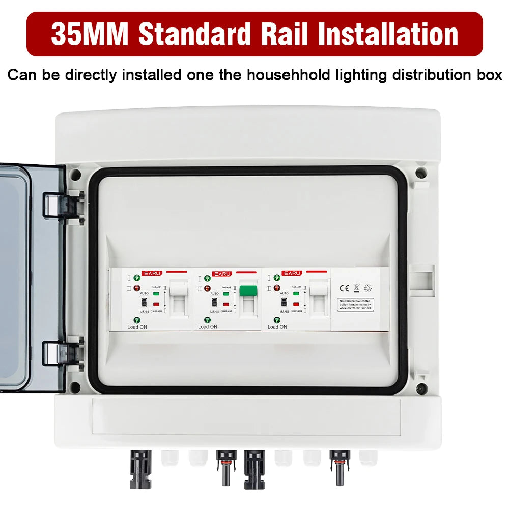 2P 4P 80A AC 230V 110V Mini commutateur de transfert automatique ATS Double puissance Sélecteurs électriques Alimentation ininterrompue Rail Din
