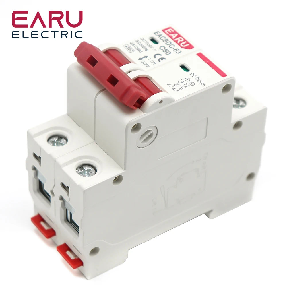 2P DC 1000V MCB Solar Mini Circuit Breaker Overload Protection Switch 6A 10A 16A 20A 25A 32A 40A 50A 63A DC1000V Photovoltaic PV by 54 Energy - Renewable Energy Store