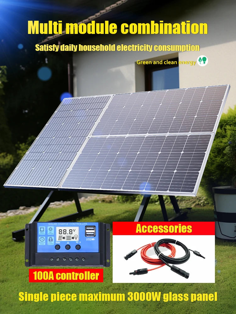 3000W Glass Rigid Solar Panel Kit 18V High Efficiency Monocrystalline by 54 Energy - Renewable Energy Store