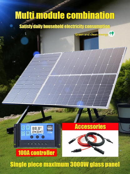 3000W Glass Rigid Solar Panel Kit 18V High Efficiency Monocrystalline by 54 Energy - Renewable Energy Store