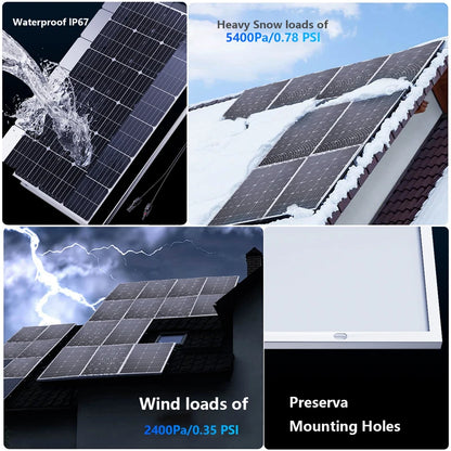 3000W Glass Rigid Solar Panel Kit 18V High Efficiency Monocrystalline by 54 Energy - Renewable Energy Store