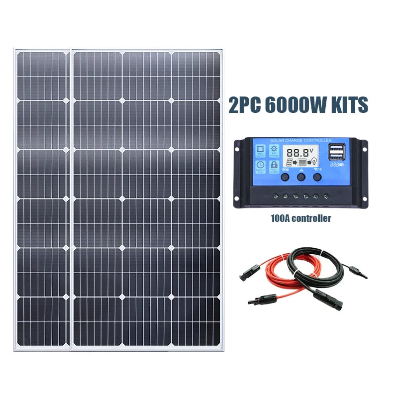 3000W Glass Rigid Solar Panel Kit 18V High Efficiency Monocrystalline by 54 Energy - Renewable Energy Store