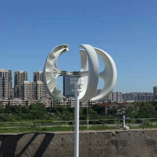 3000W Vertical Windmil Turbine Generator 5 Blade12v 24v With MPPT Charge Controller Low Noise Wind Speed Start Rotation For Home by 54 Energy - Renewable Energy Store