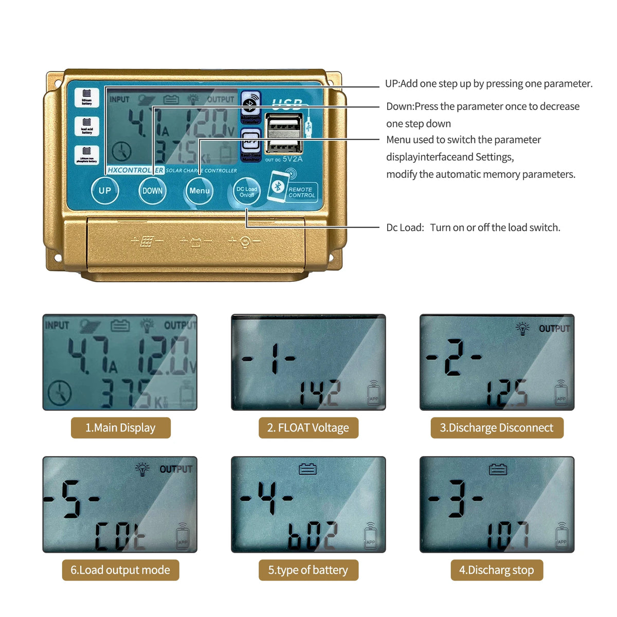 30A/40A/50A 60A Solar Panel Charge Controller With Bluetooth by 54 Energy - Renewable Energy Store