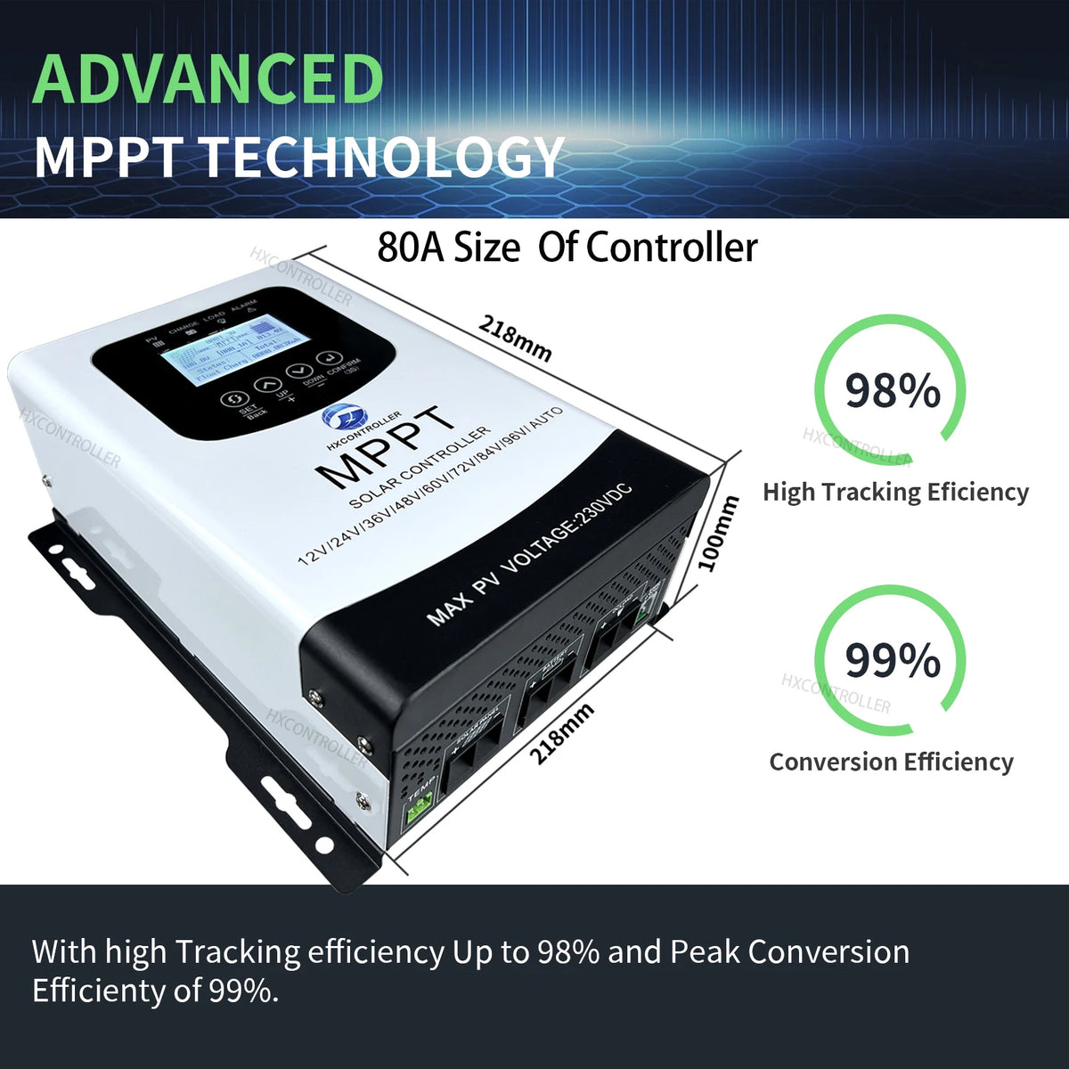 30A 40A 60A 80A MPPT Solar Charge Controller 230VDC WIFI APP by 54 Energy - Renewable Energy Store