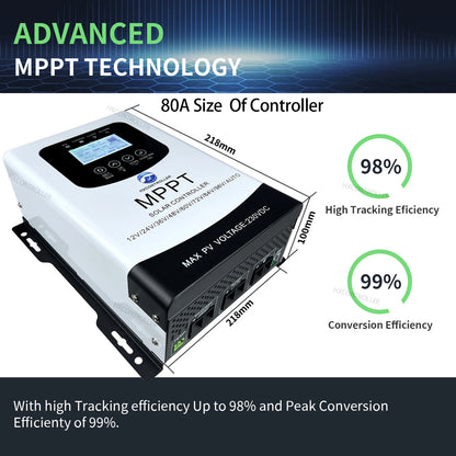 30A 40A 60A 80A MPPT Solar Charge Controller 230VDC WIFI APP by 54 Energy - Renewable Energy Store