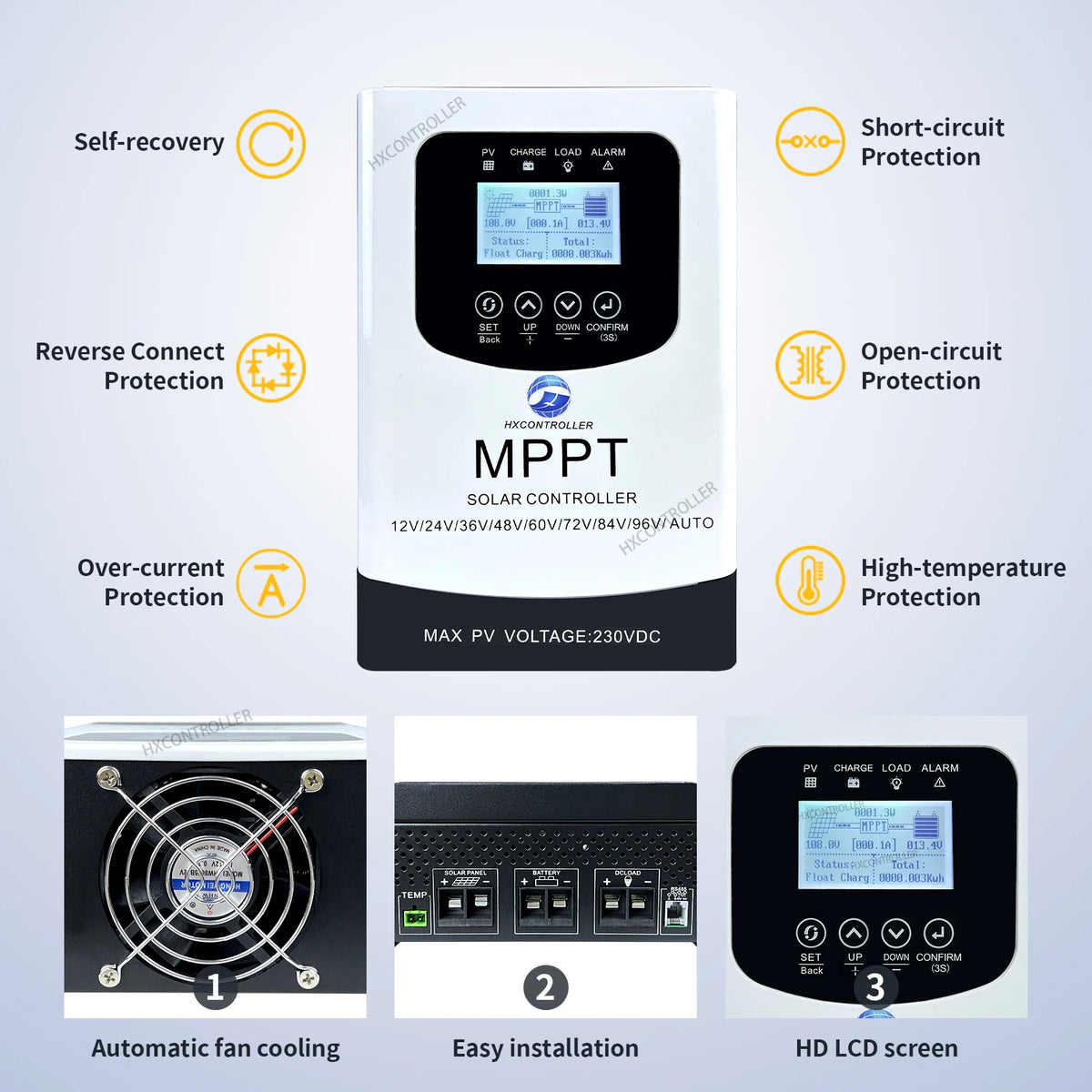 30A 40A 60A 80A MPPT Solar Charge Controller 230VDC WIFI APP by 54 Energy - Renewable Energy Store