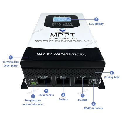 30A 40A 60A 80A MPPT Solar Charge Controller 230VDC WIFI APP by 54 Energy - Renewable Energy Store
