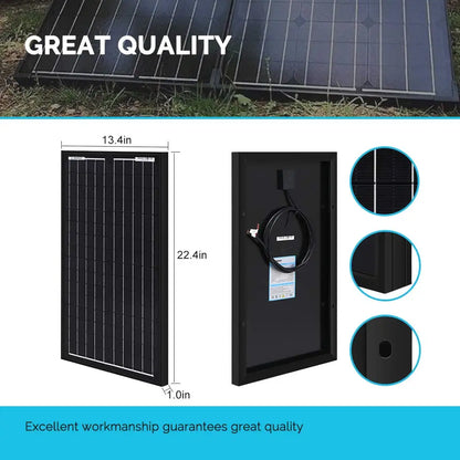 30W Watt Monocrystalline Solar Panel 12V Volt Off Grid Power RV Home Boat by 54 Energy - Renewable Energy Store