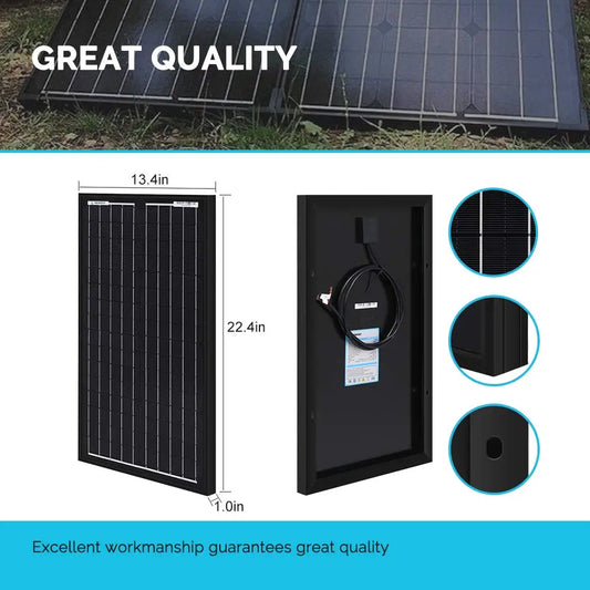 30W Watt Monocrystalline Solar Panel 12V Volt Off Grid Power RV Home Boat by 54 Energy - Renewable Energy Store