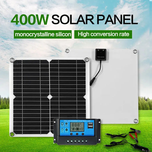 400W Flexible Solar Panel 12V Battery Charger Dual USB Power Bank for Phone Car Yacht RV by 54 Energy - Renewable Energy Store
