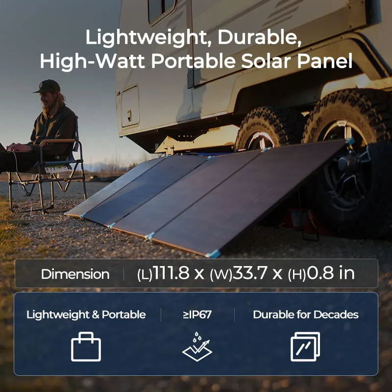 400W Lightweight Solar Panel for Outdoor Activities Durable & IP67 Waterproof by 54 Energy - Renewable Energy Store