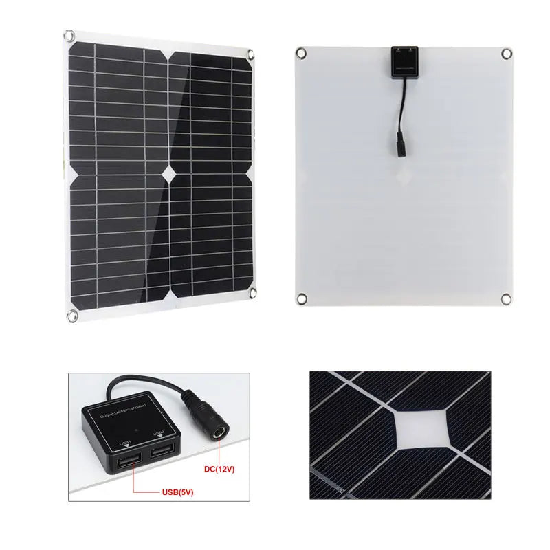 400W Solar Panel Kit With Dual 12V 5V USB Solar Controller by 54 Energy - Renewable Energy Store