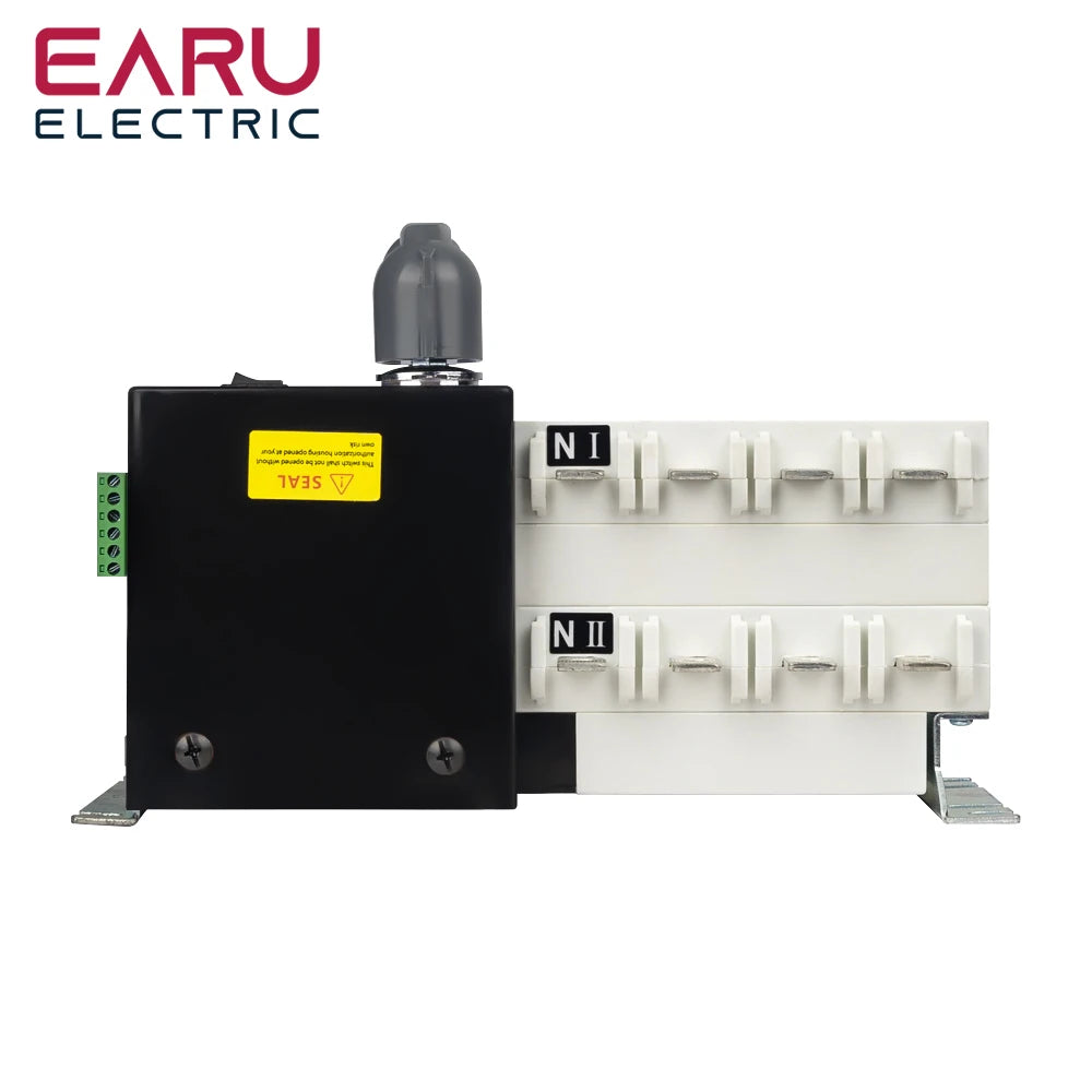 4P 250A AC400V ATS PC Interruptor de Transferencia Automática Selector Eléctrico Automático o Manual 2 Entradas 1 Salida Energía Ininterrumpida