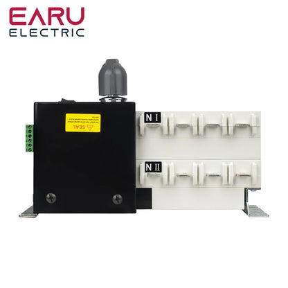 4P 250A AC400V ATS PC Interruptor de Transferencia Automática Selector Eléctrico Automático o Manual 2 Entradas 1 Salida Energía Ininterrumpida