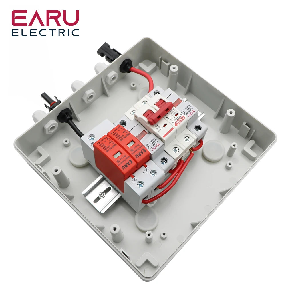 500V 1 Input 1 Output Solar photovoltaic PV Combiner Box With Lightning Protection DC Fuse MCB SPD Waterproof Box IP65 by 54 Energy - Renewable Energy Store