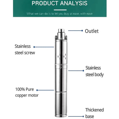 750W 1000W 1200W DC Brushless Stainless Steel Submersible Pump by 54 Energy - Renewable Energy Store