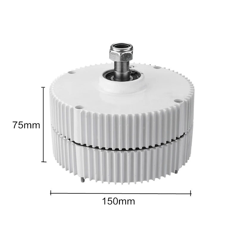 800W 1000W 12V 24V 48V 3 Phase Gearless Permanent Magnet Generator With Free Controller Use For Wind Turbine Water Turbine by 54 Energy - Renewable Energy Store