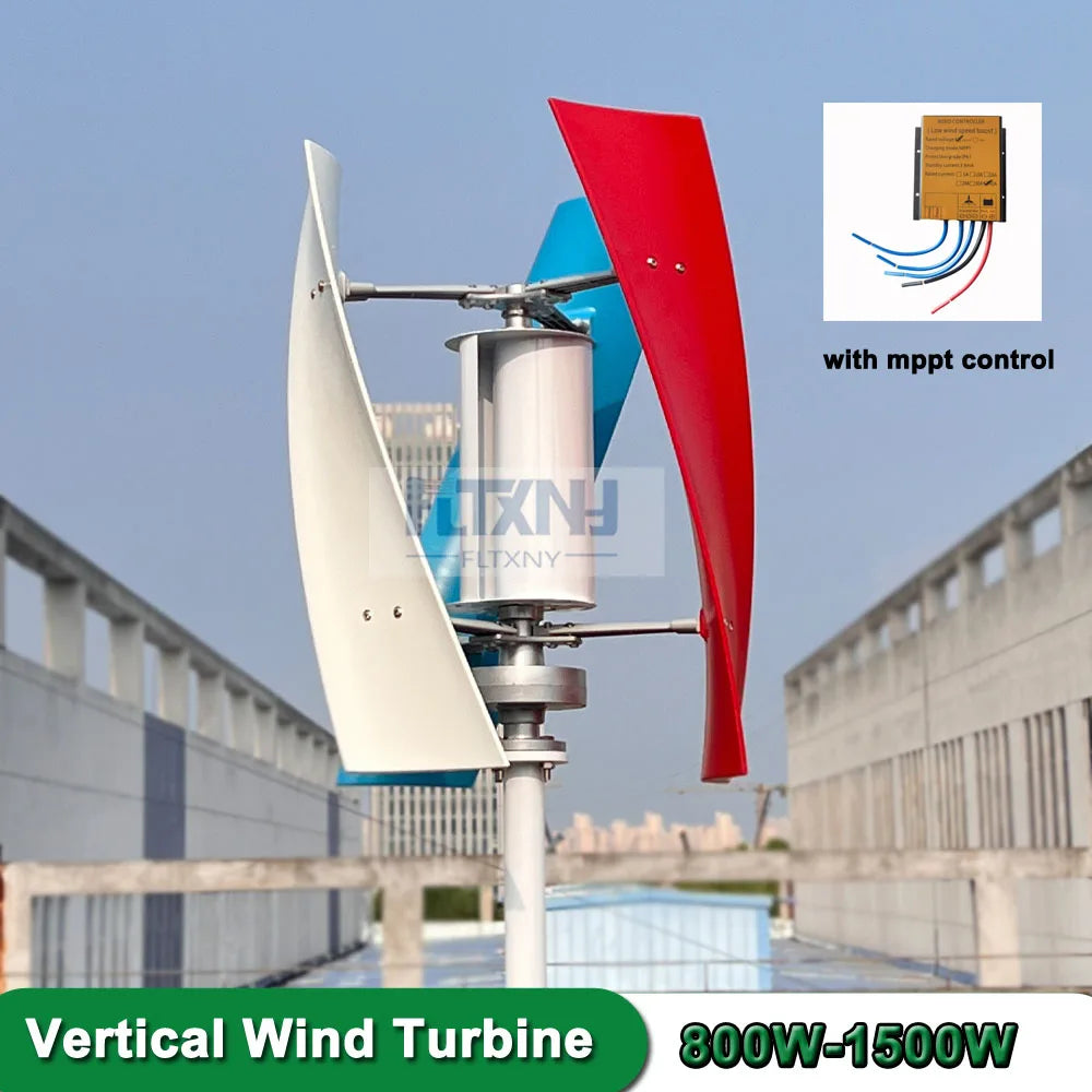 800W 1000W 1500W Wind Turbine Generator Small Free Energy Wind Power Windmill Mini Permanent Maglev 12v 24v With MPPT Controller - 54 Energy - Renewable Energy Store