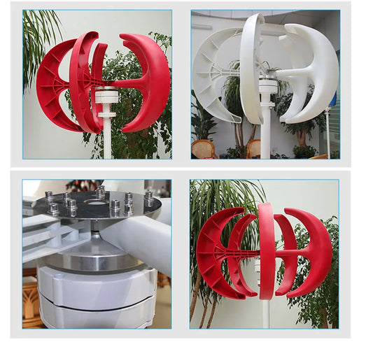 800W 5 Blades Vertical Axi Wind Turbines Generator Lantern 12V 24V Motor Kit Electromagnetic For Home Streetlight Use - 54 Energy - Renewable Energy Store