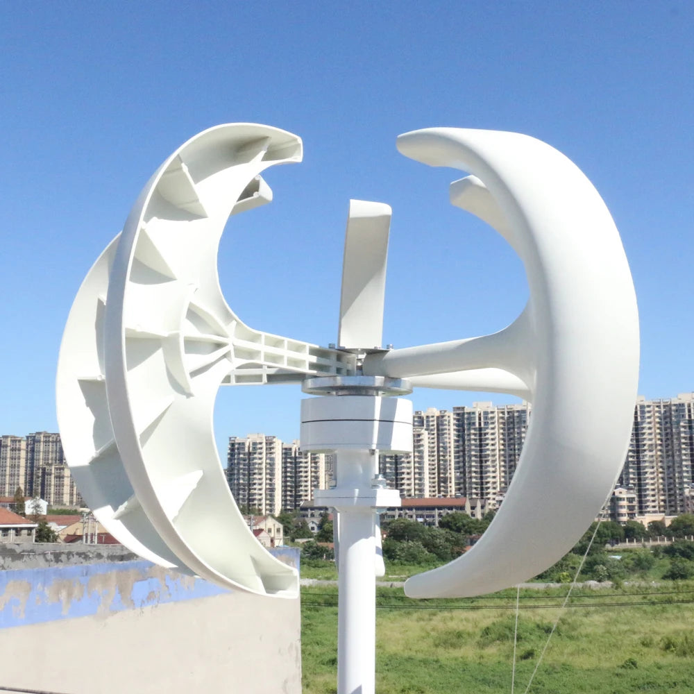 China Factory 8000W Vertical Axis Wind Turbine Generator For Home 8KW 12V 24V 48V with MPPT Controller Small Low Noise Windmill by 54 Energy - Renewable Energy Store