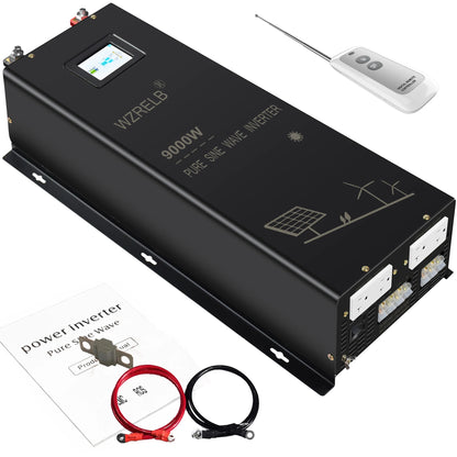 9000W Split-phase Pure Sine Wave Inverter Solar Power Battery 24V/36V/48V/96 DC to 110/220V,120/240V AC Converter Remote Control by 54 Energy - Renewable Energy Store