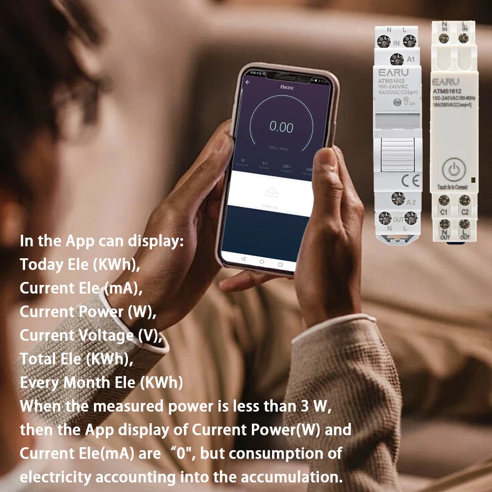 AC 110V 220V 16A Din Rail WIFI Zigbee Smart Timer Relay Switch Circuit Breaker Remote Control by Tuya APP KWH Energy Power Meter by 54 Energy - Renewable Energy Store
