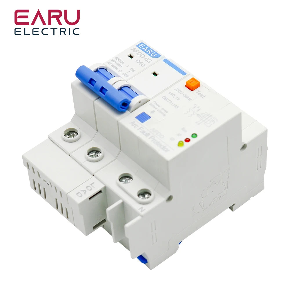 AFDD 63 220V 3P+N Fault Arc Protector Circuit Breaker Short Circuit Protection Overload Protection Leakage Protection RCBO MCB by 54 Energy - Renewable Energy Store