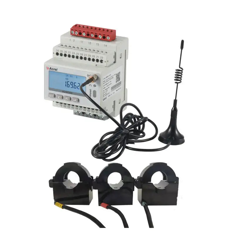 Acrel 1 Pieza Medidor de Energía Inteligente Inalámbrico IoT WIFI Trifásico MQTT RS485 Modbus-RTU con 3 Piezas Transformador de Corriente de Núcleo Dividido 0-1000A