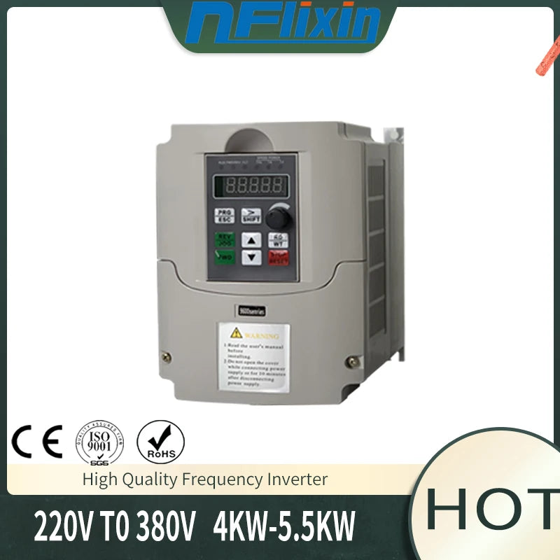 Boost Inverter 11KW Frequency Converter 1P 220V to 3P Output CNC Spindle motor speed Control VFD Converter by 54 Energy - Renewable Energy Store