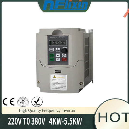 Boost Inverter 11KW Frequency Converter 1P 220V to 3P Output CNC Spindle motor speed Control VFD Converter by 54 Energy - Renewable Energy Store